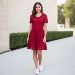 Burberry Brit Christy Lace Fit & Flare Dress – Old Money Classic - Size M